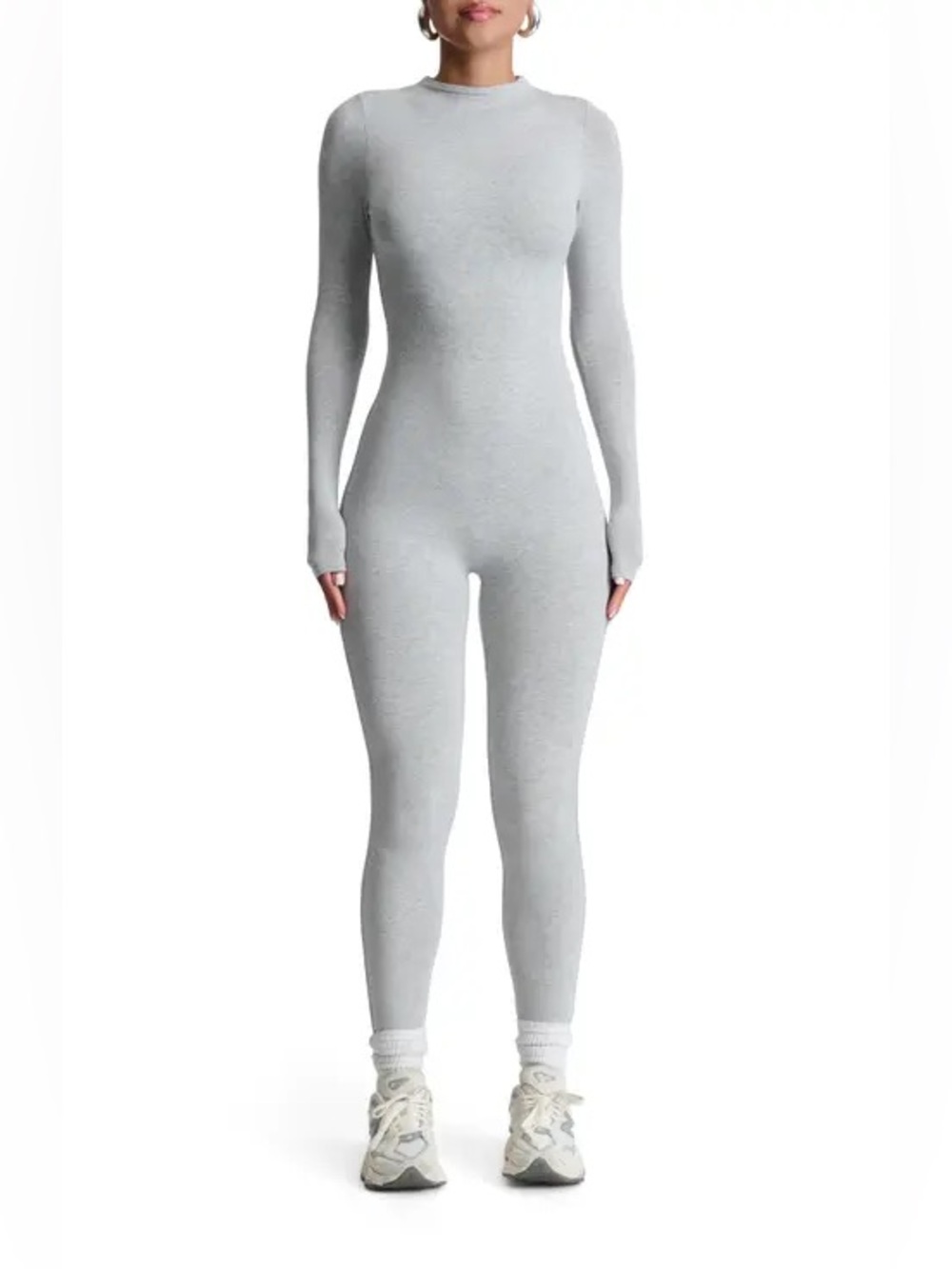 Naked Wardrobe The NW All Body Jumpsuit Heather Grey